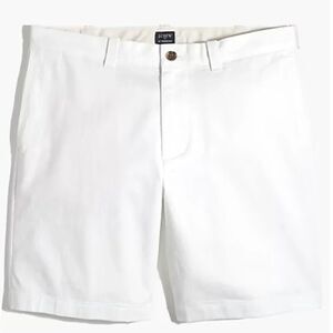 J. Crew Factory 9" flex chino short in white NWT size 28